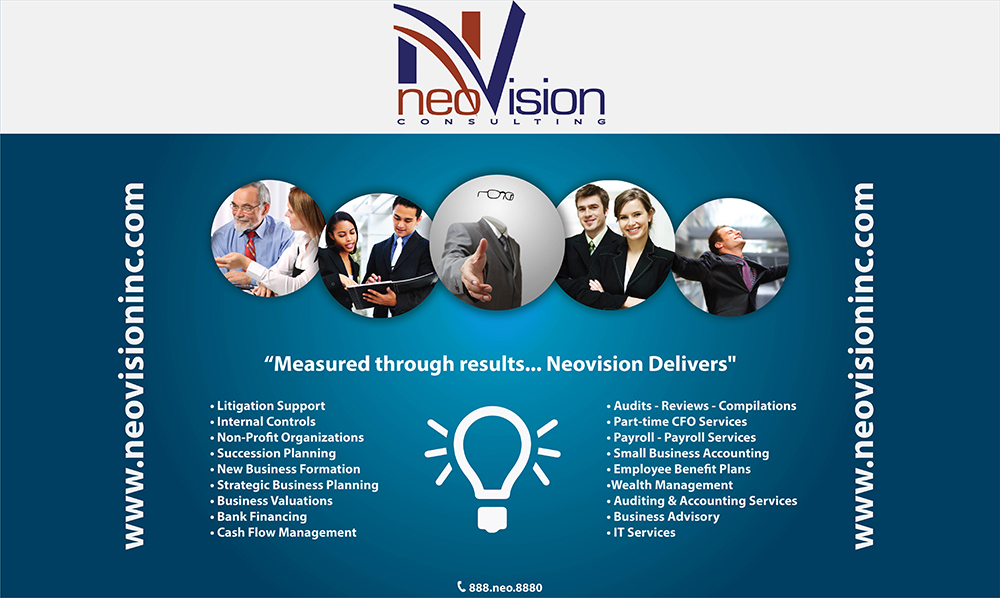 Print Design par Lucky Striker pour Neovision+Consulting+Inc | Design #2276605