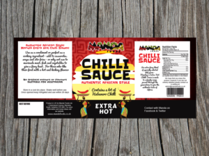 Honde Valley - Chilli Sauce Food Label | Diseño de Etiqueta por Priyo Subarkah