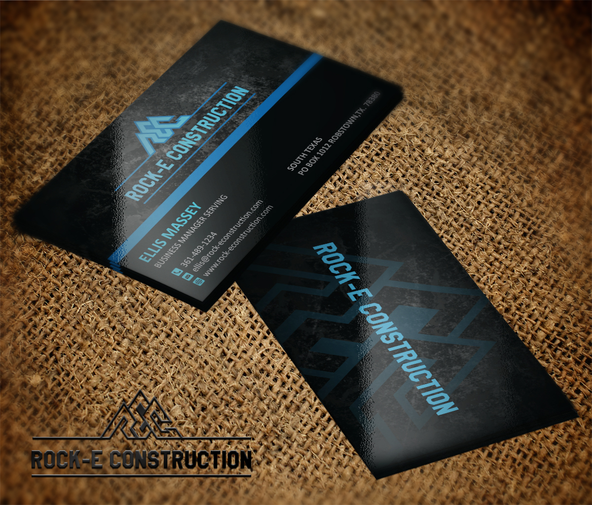 Business Card Design by Grafactory for Rock-E Construction | Design #10978607