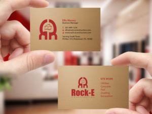 Business Card Design by Creations Box 2015 for Rock-E Construction | Design: #10985752