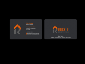 Business Card Design by Creations Box 2015 for Rock-E Construction | Design: #10985761