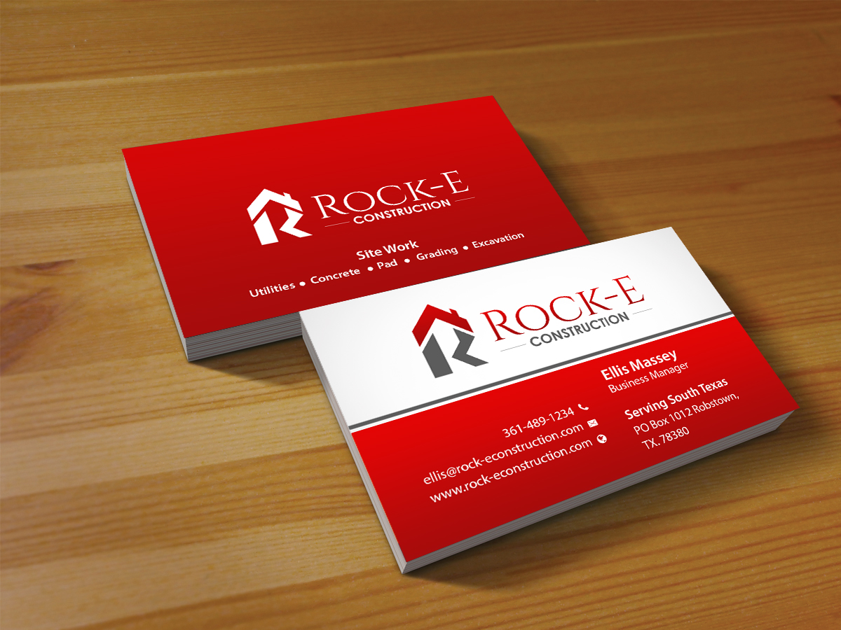 Diseño de Tarjeta de Presentación por Creations Box 2015 para Rock-E Construction | Diseño #10985762