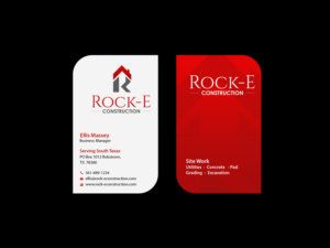Business Card Design by Creations Box 2015 for Rock-E Construction | Design: #10985765