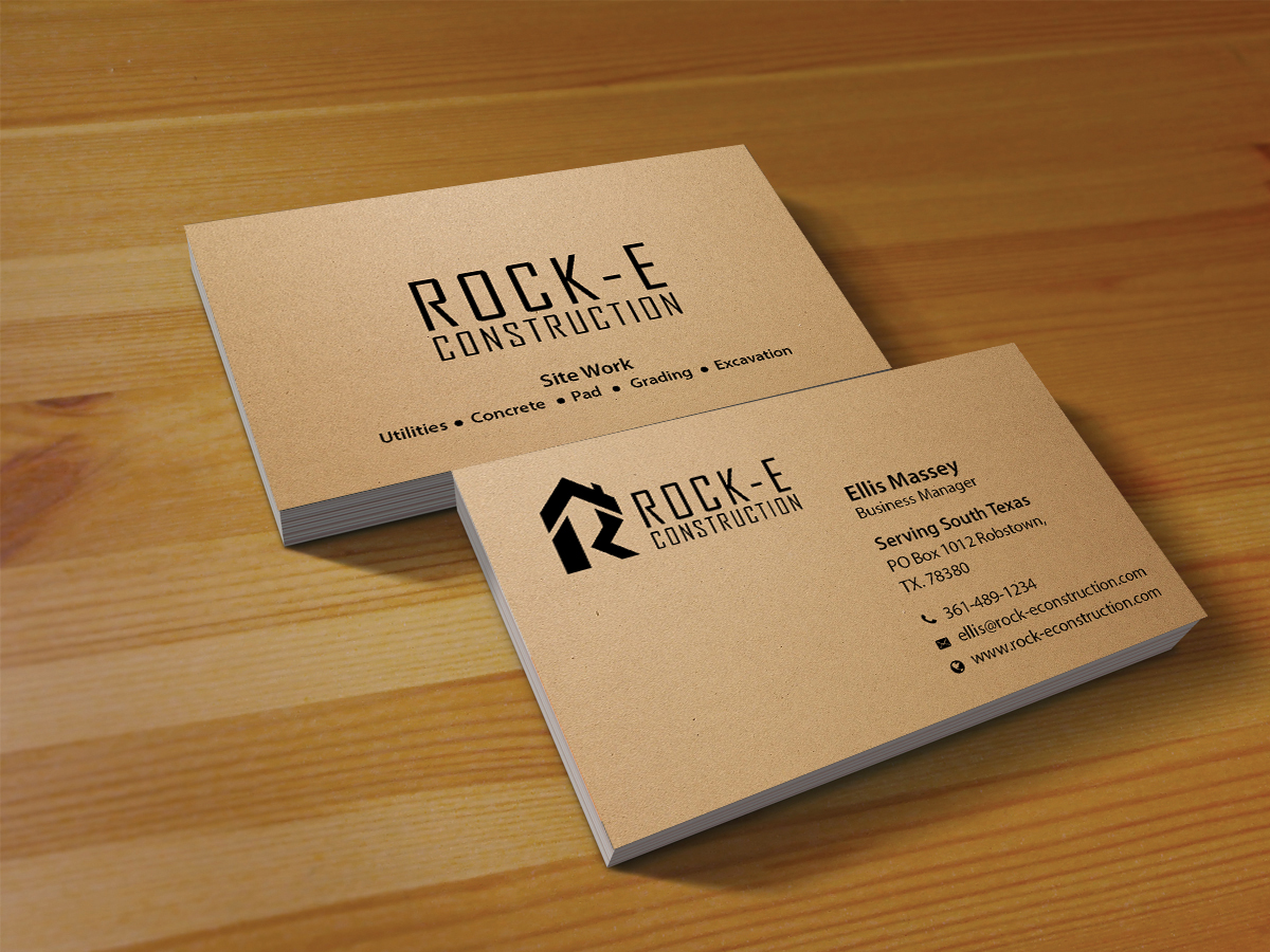 Business Card Design by Creations Box 2015 for Rock-E Construction | Design #10985771