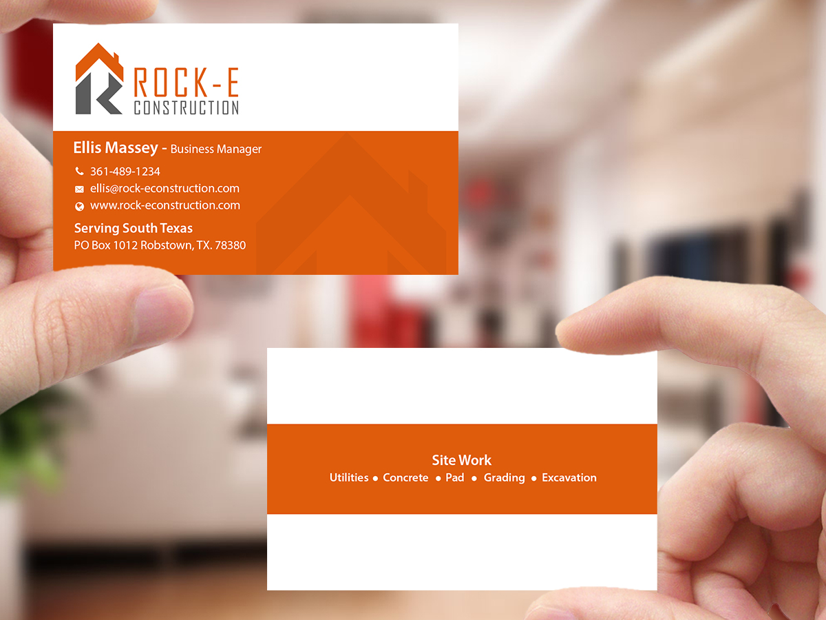 Business Card Design by Creations Box 2015 for Rock-E Construction | Design #10985772