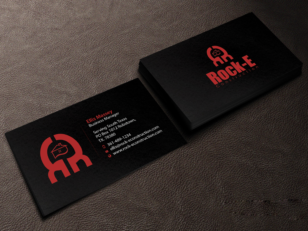 Business Card Design by Creations Box 2015 for Rock-E Construction | Design #10985797