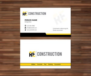 Business Card Design by 3Guys for Rock-E Construction | Design: #10987322