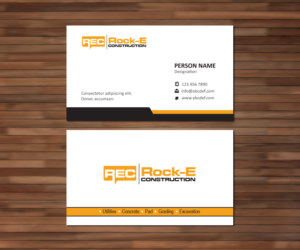 Business Card Design by 3Guys for Rock-E Construction | Design: #11009632