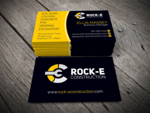 Business Card Design by alhemique1 for Rock-E Construction | Design: #10991512