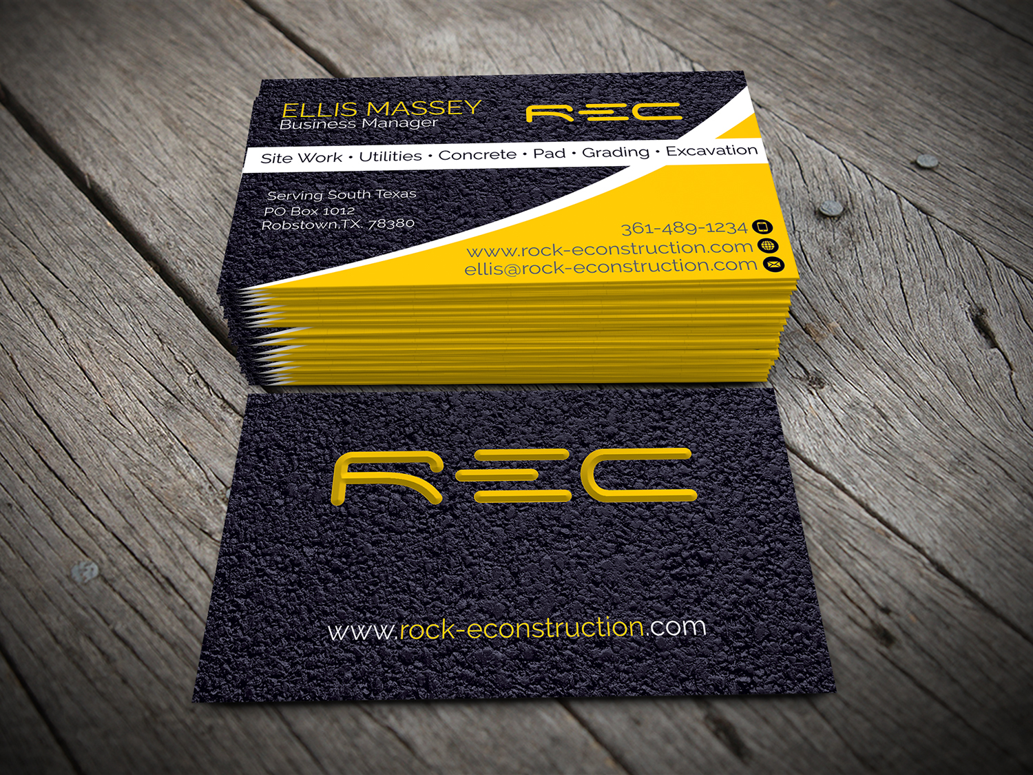 Diseño de Tarjeta de Presentación por alhemique1 para Rock-E Construction | Diseño #11027486