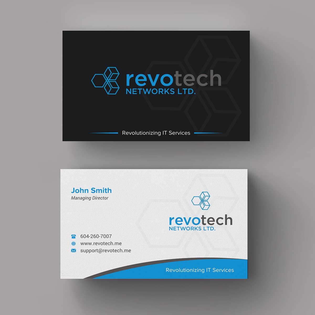 Design de Carte de Visite par INDIAN_Ashok pour Revotech Networks Ltd. | Design #11021771