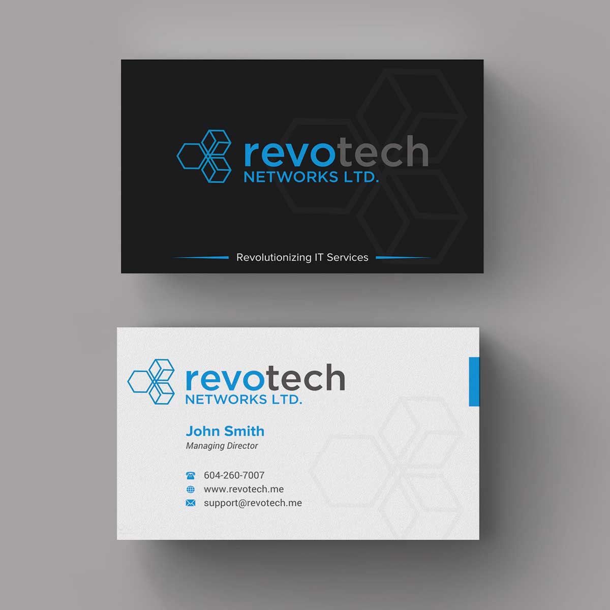 Design de Carte de Visite par INDIAN_Ashok pour Revotech Networks Ltd. | Design #11021773