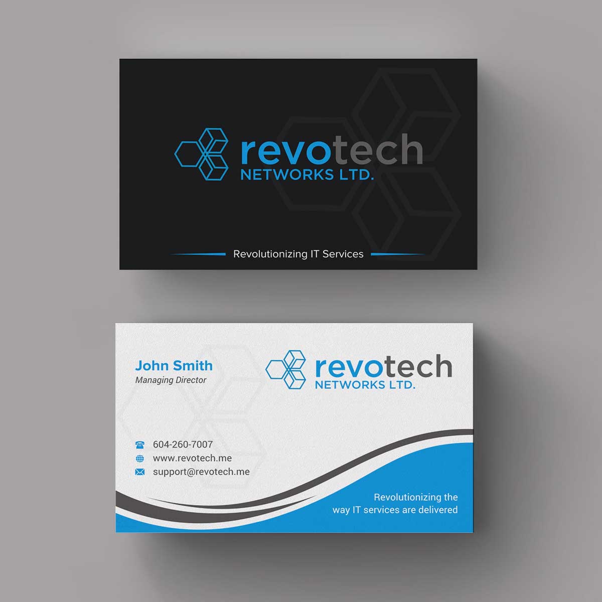 Business Card Design by INDIAN_Ashok for Revotech Networks Ltd. | Design #11021780