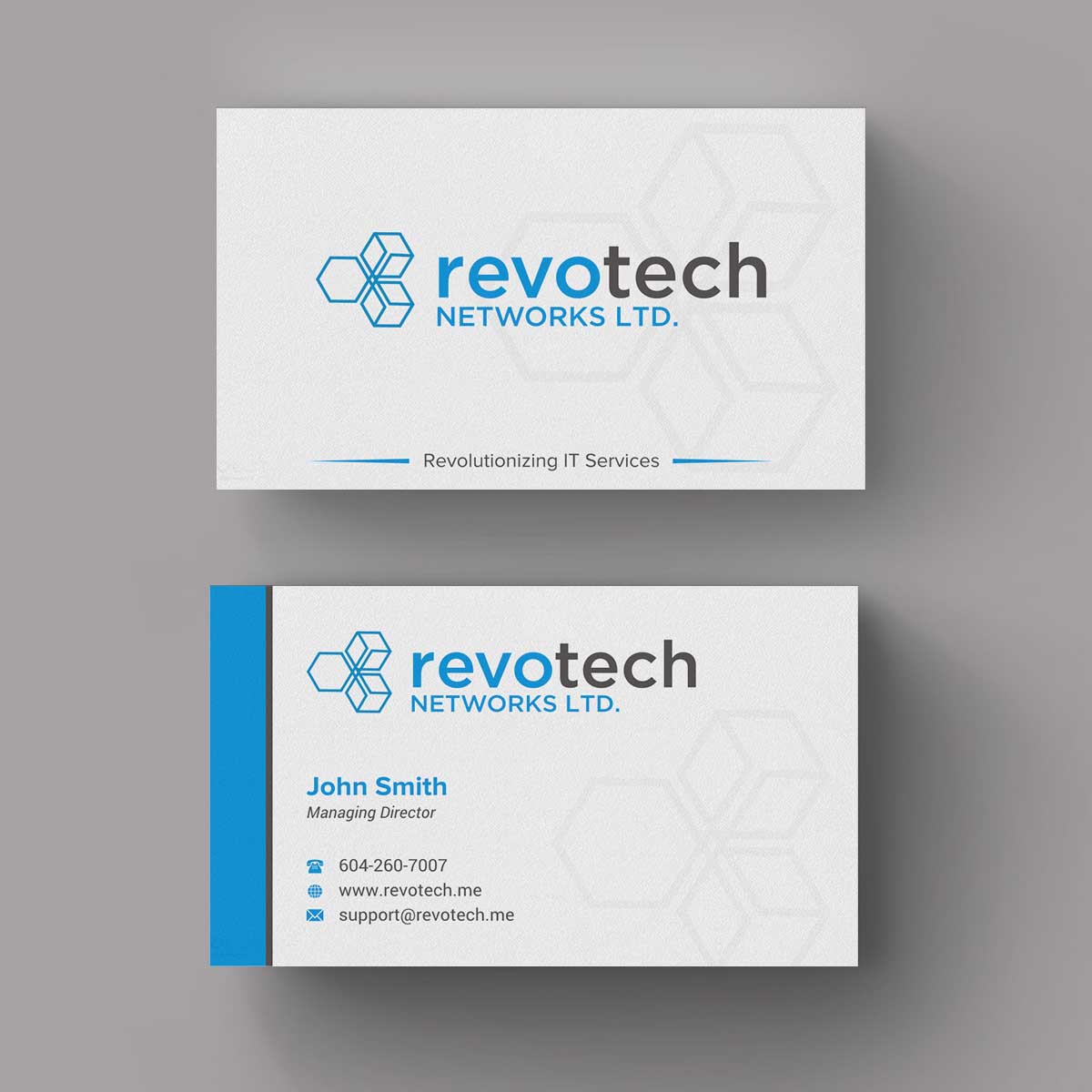 Business Card Design by INDIAN_Ashok for Revotech Networks Ltd. | Design #11021786