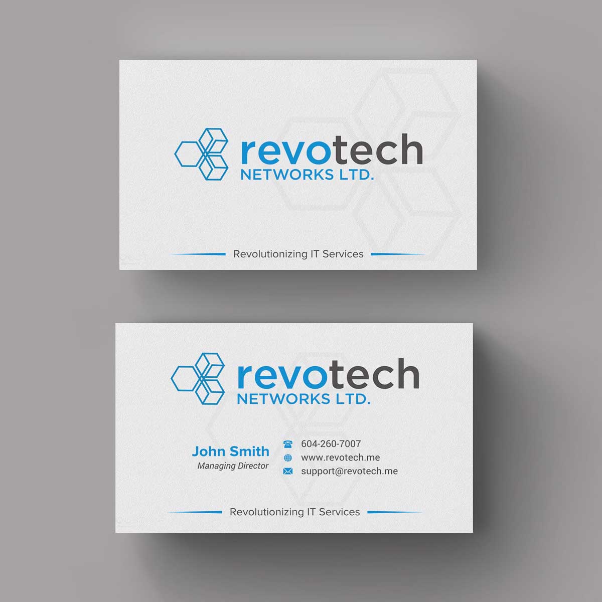 Business Card Design by INDIAN_Ashok for Revotech Networks Ltd. | Design #11021790