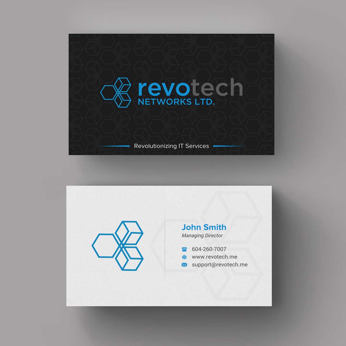 Business Card Design by INDIAN_Ashok for Revotech Networks Ltd. | Design #11021792