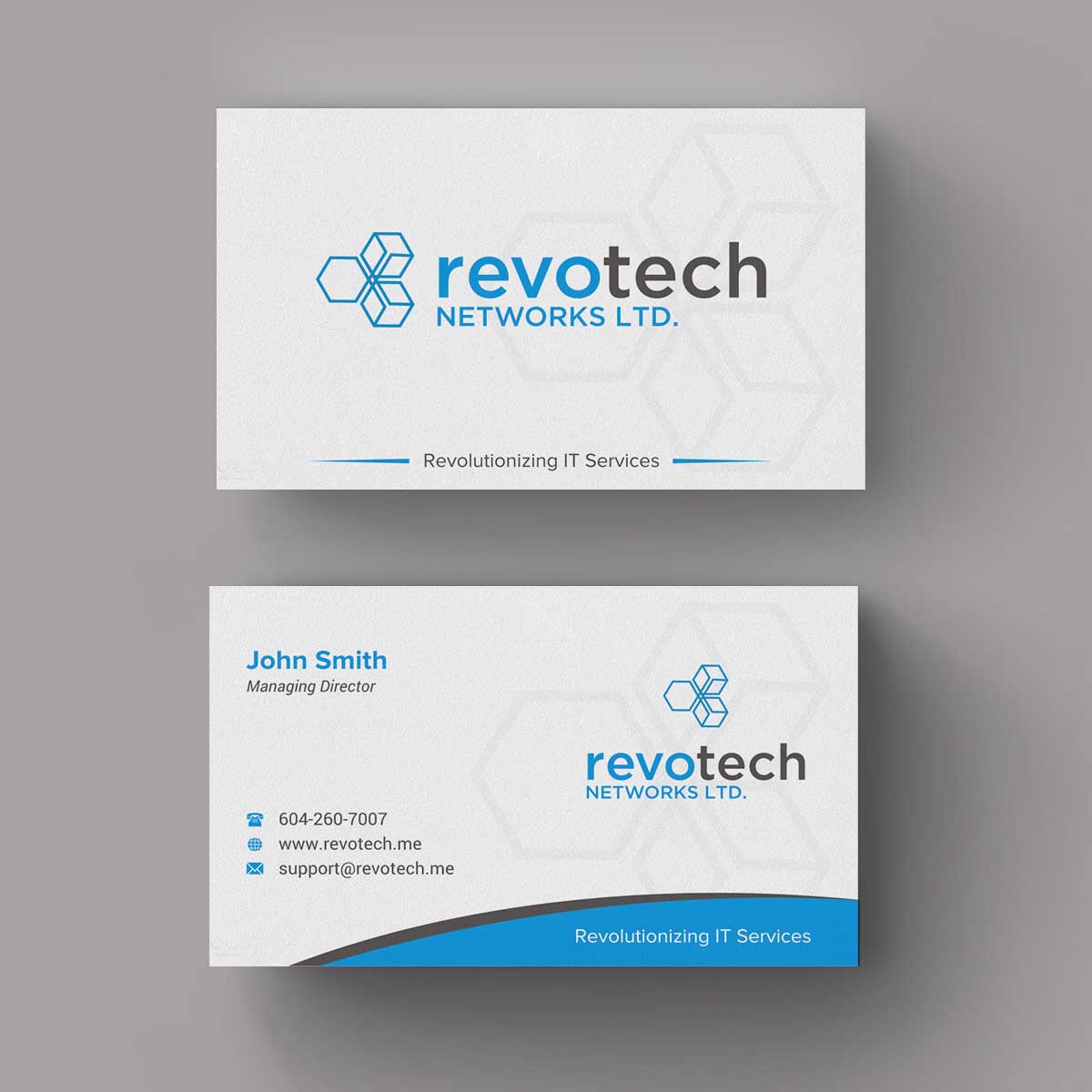 Business Card Design by INDIAN_Ashok for Revotech Networks Ltd. | Design #11021799