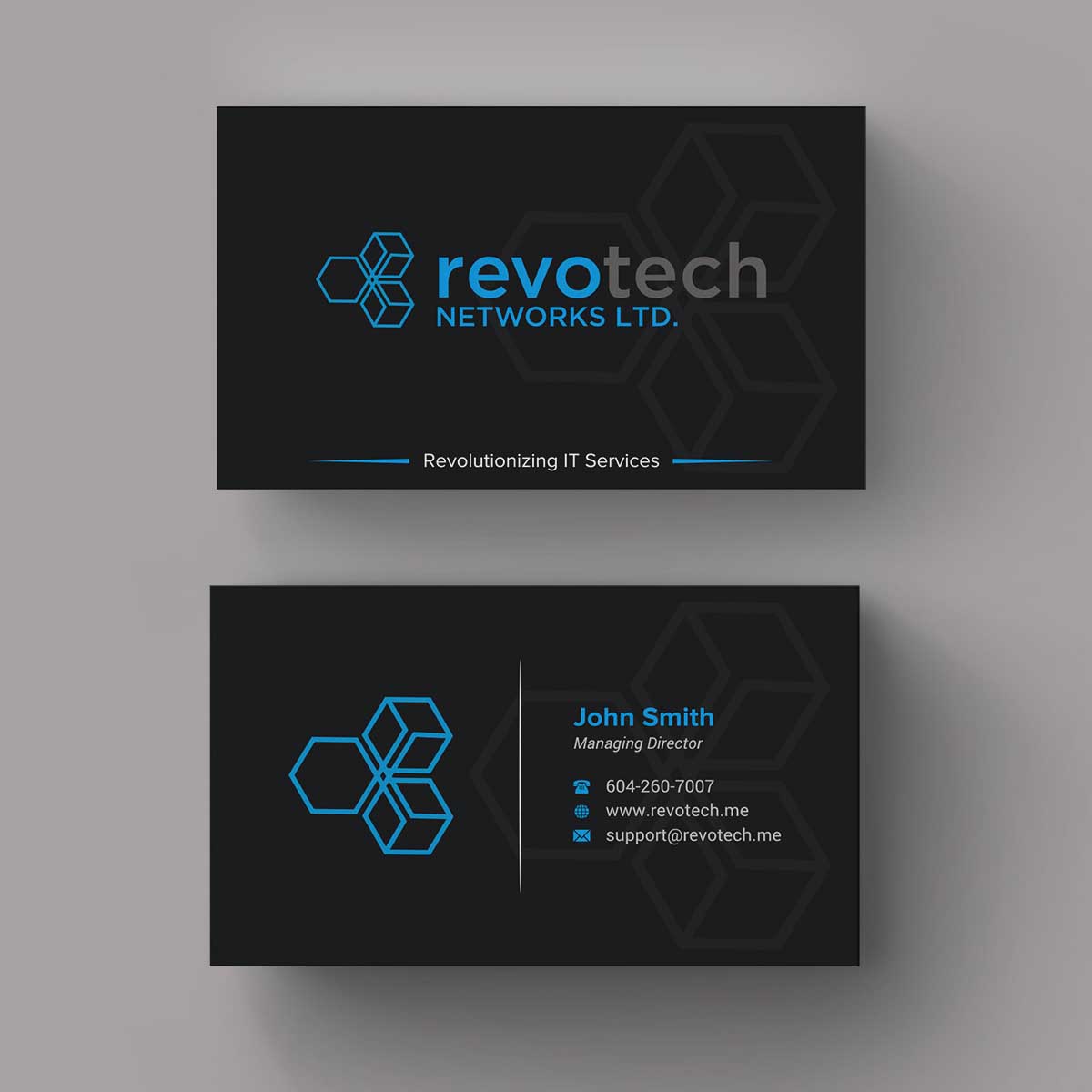 Business Card Design by INDIAN_Ashok for Revotech Networks Ltd. | Design #11021800