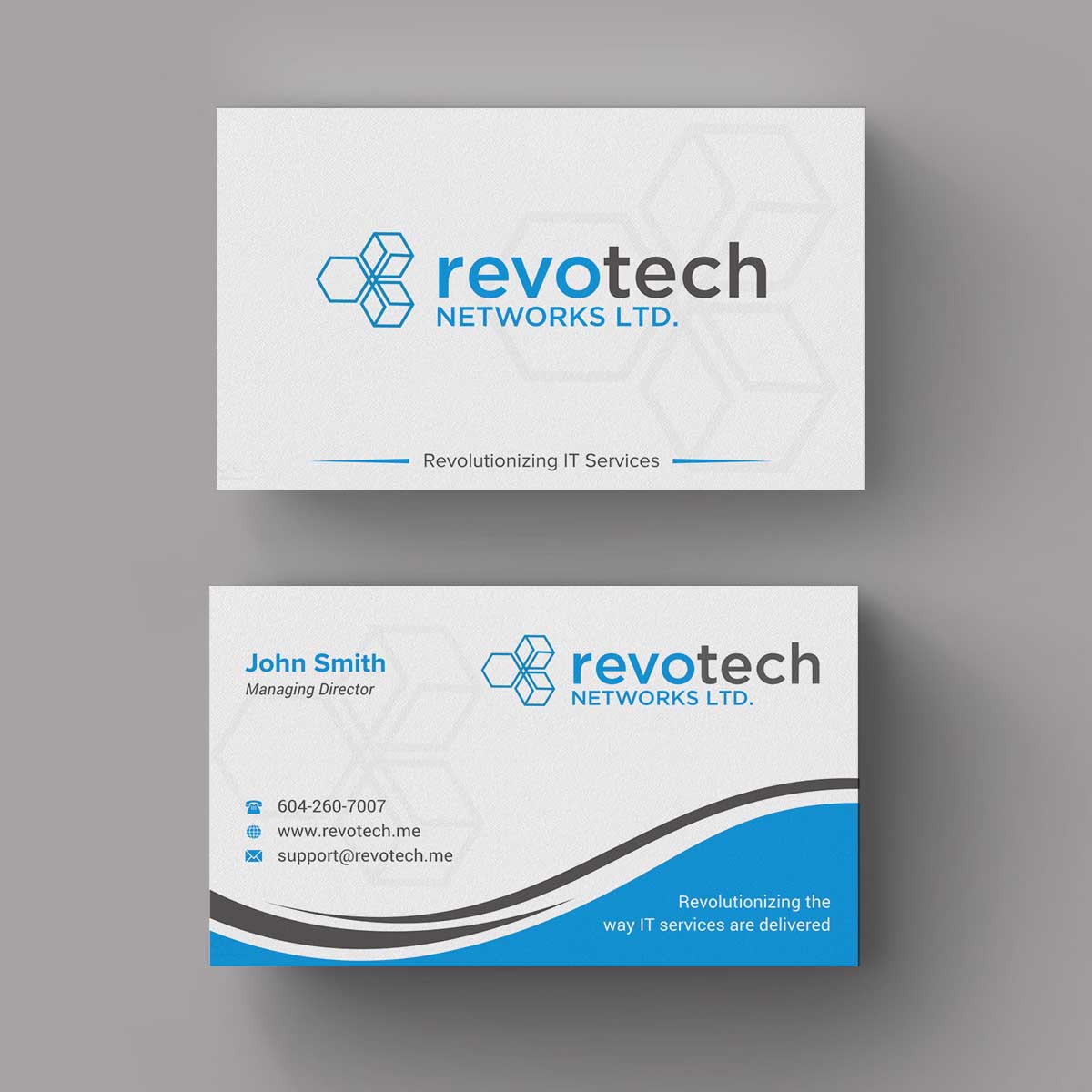 Business Card Design by INDIAN_Ashok for Revotech Networks Ltd. | Design #11021801