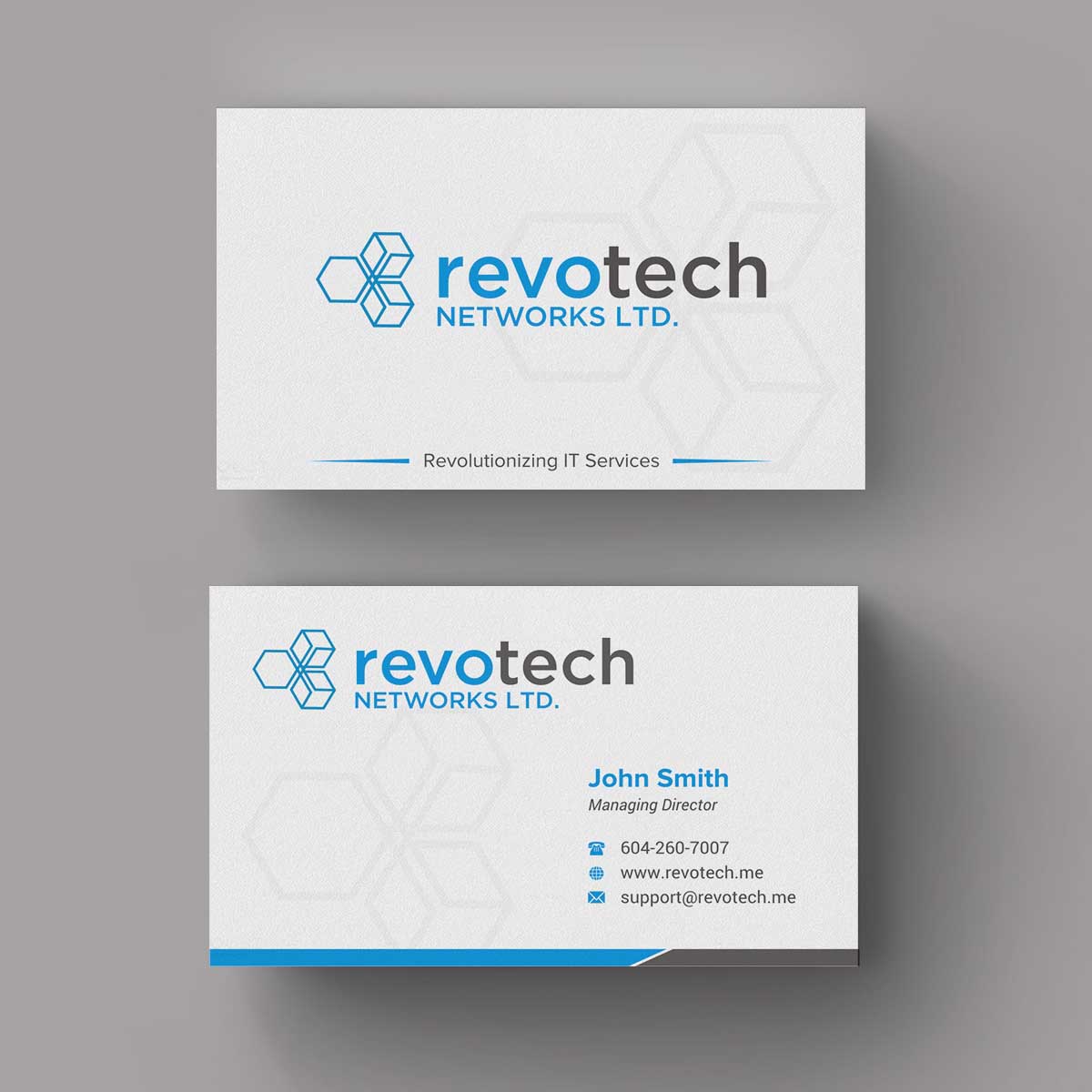 Business Card Design by INDIAN_Ashok for Revotech Networks Ltd. | Design #11021802