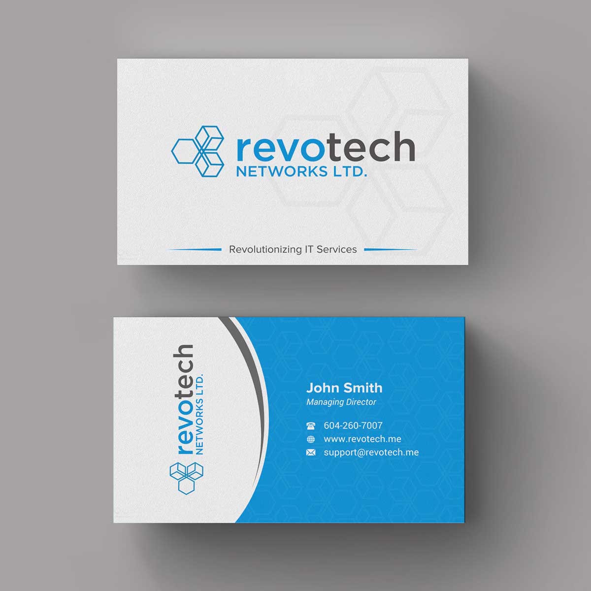 Business Card Design by INDIAN_Ashok for Revotech Networks Ltd. | Design #11021805