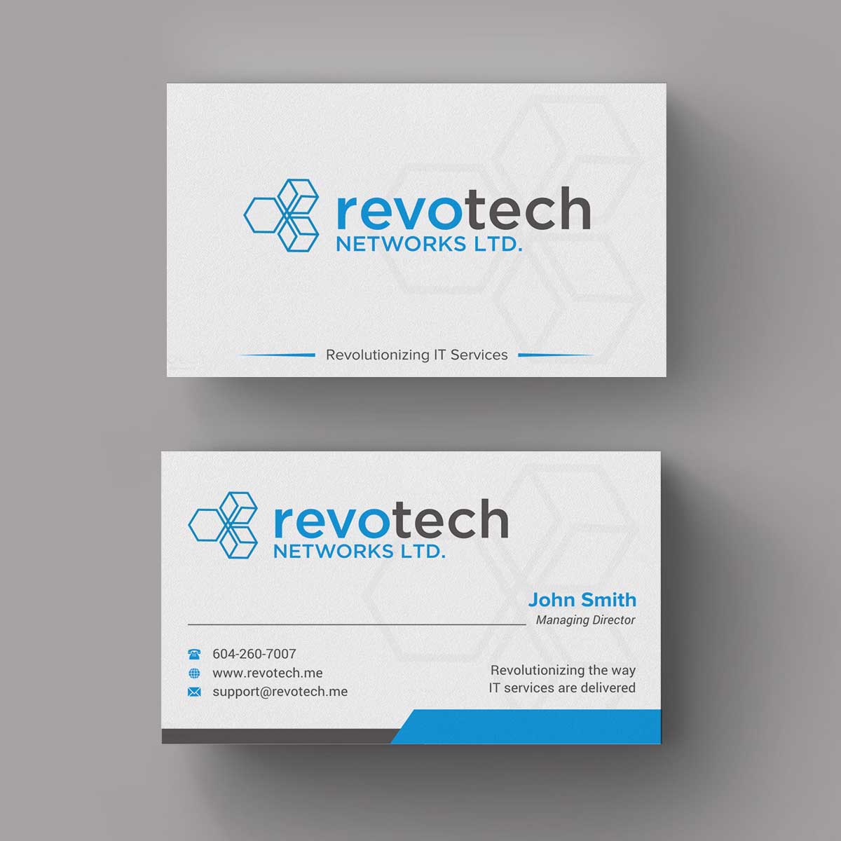 Business Card Design by INDIAN_Ashok for Revotech Networks Ltd. | Design #11021806