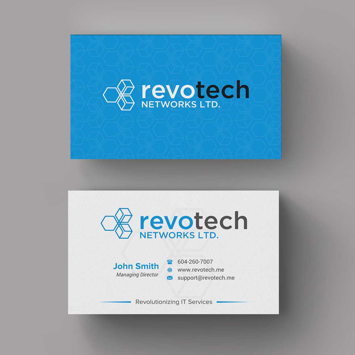 Business Card Design by INDIAN_Ashok for Revotech Networks Ltd. | Design #11021811