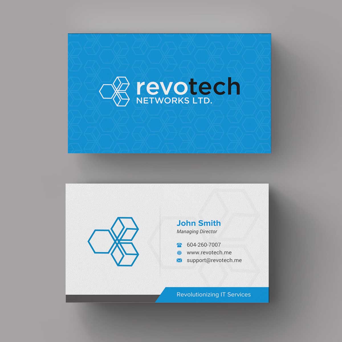 Design de Carte de Visite par INDIAN_Ashok pour Revotech Networks Ltd. | Design #11021812