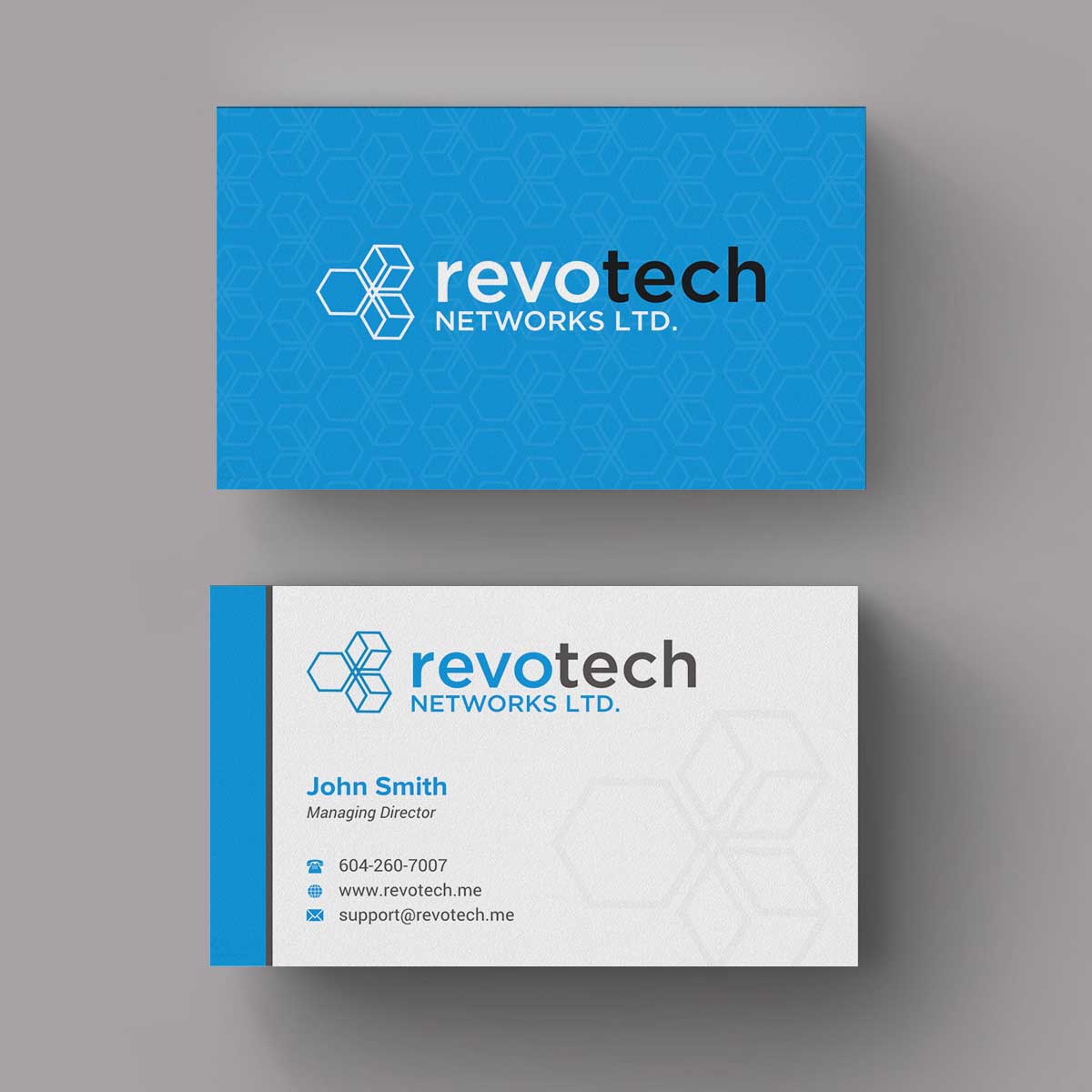 Business Card Design by INDIAN_Ashok for Revotech Networks Ltd. | Design #11021813