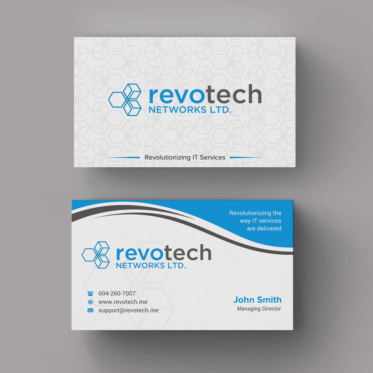 Business Card Design by INDIAN_Ashok for Revotech Networks Ltd. | Design #11021815