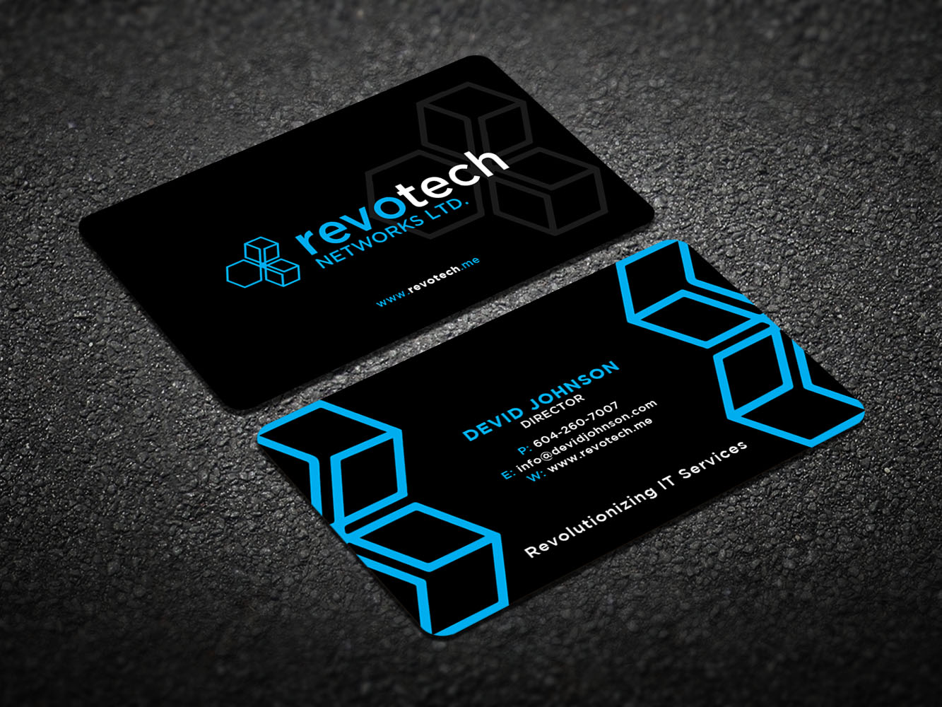 Visitenkarten-Design von Verified artistry (Design garden) für Revotech Networks Ltd. | Design #10975101
