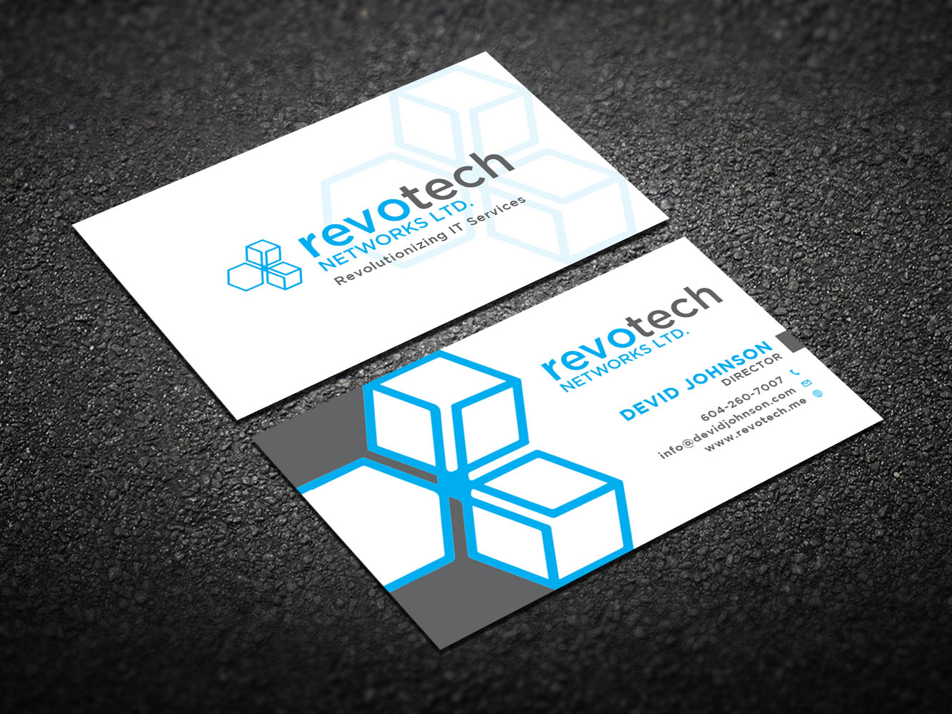 Design de Carte de Visite par Verified artistry (Design garden) pour Revotech Networks Ltd. | Design #10975139