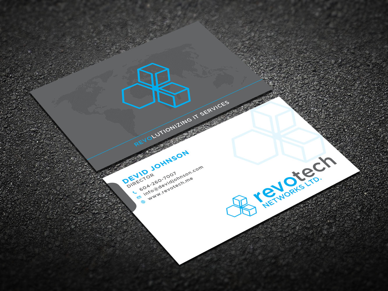 Design de Carte de Visite par Verified artistry (Design garden) pour Revotech Networks Ltd. | Design #10979685