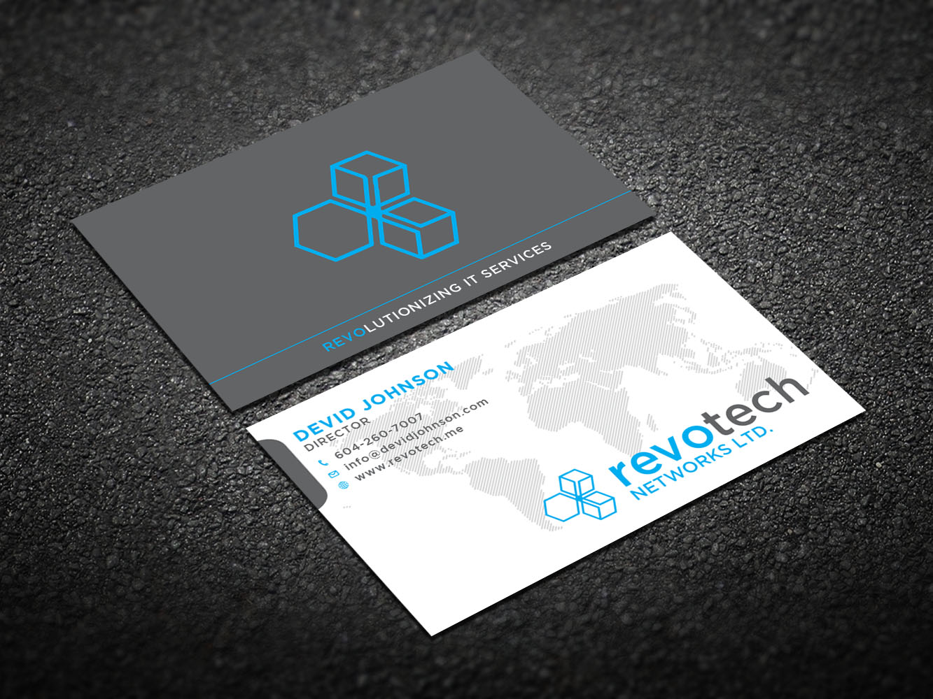 Design de Carte de Visite par Verified artistry (Design garden) pour Revotech Networks Ltd. | Design #10979690