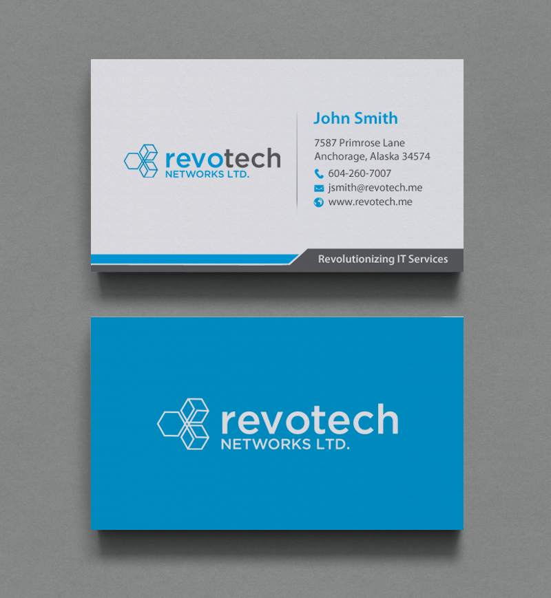Diseño de Tarjeta de Presentación por chandrayaan.creative para Revotech Networks Ltd. | Diseño #10981452