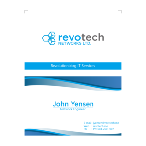 Diseño de Tarjeta de Presentación por Araf Furqan para Revotech Networks Ltd. | Diseño #10979083