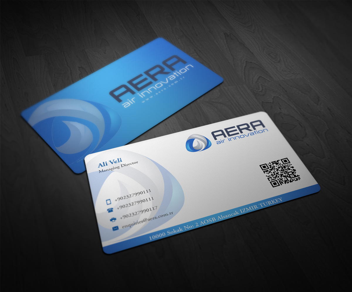 Business Card Design by Pointless Pixels India for aera | Design #10973803