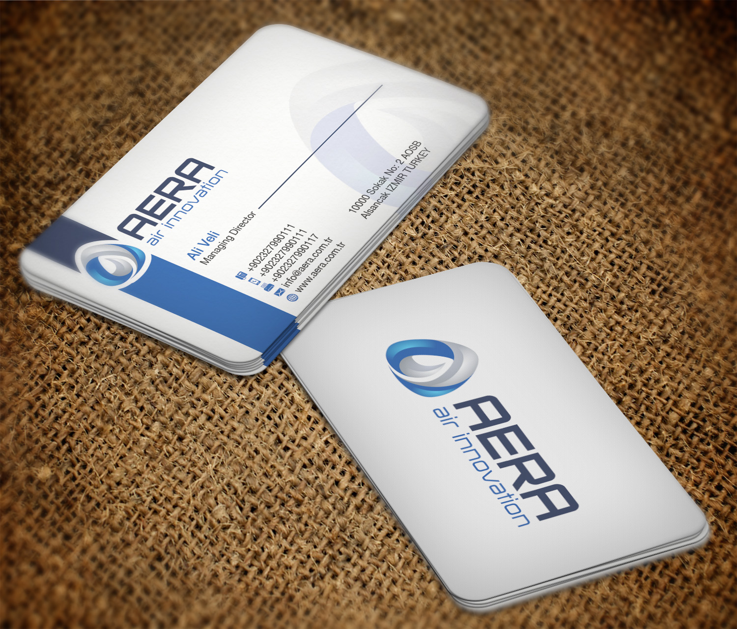 Diseño de Tarjeta de Presentación por Cortana para aera | Diseño #10998176