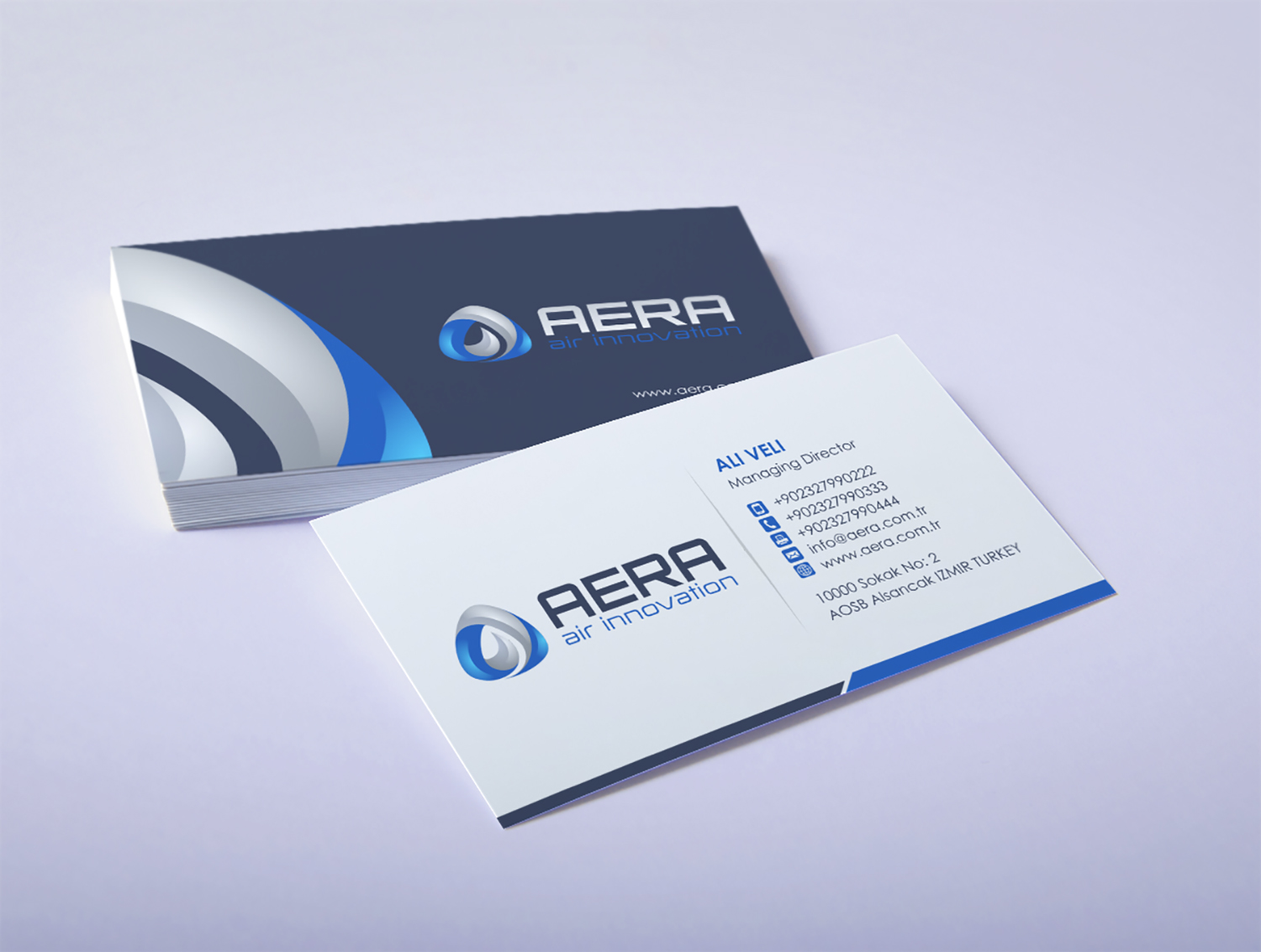 Diseño de Tarjeta de Presentación por logodentity para aera | Diseño #10973340