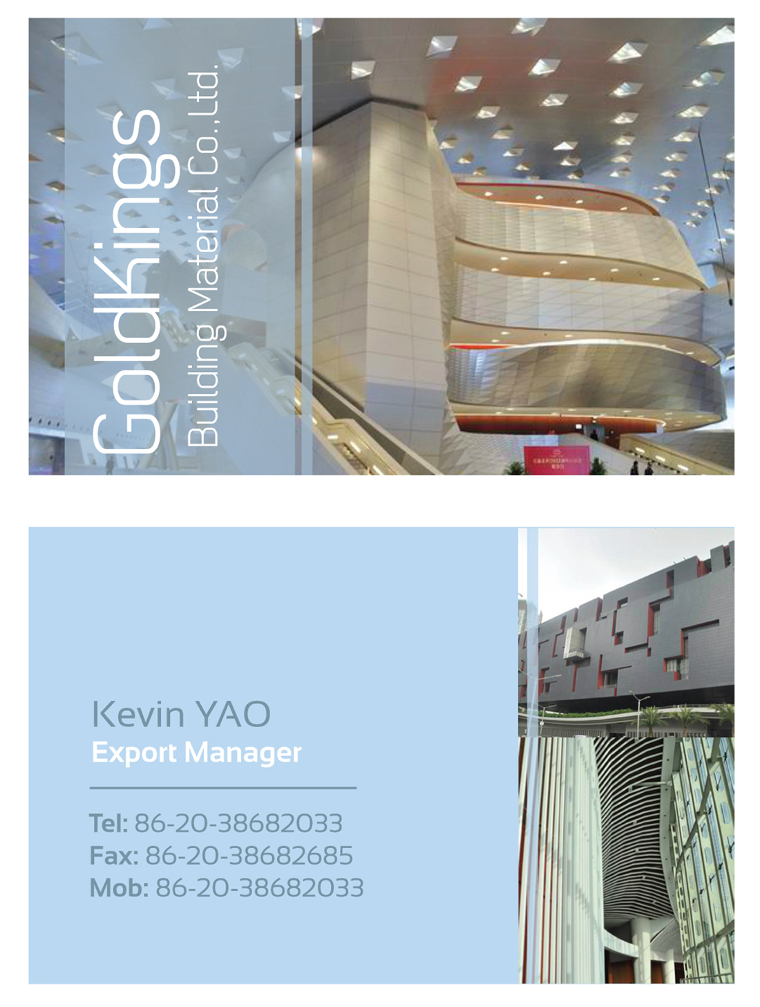 Brochure Design by PND for Guangzhou Gold Kings Building Material Co.,Ltd | Design #11022989