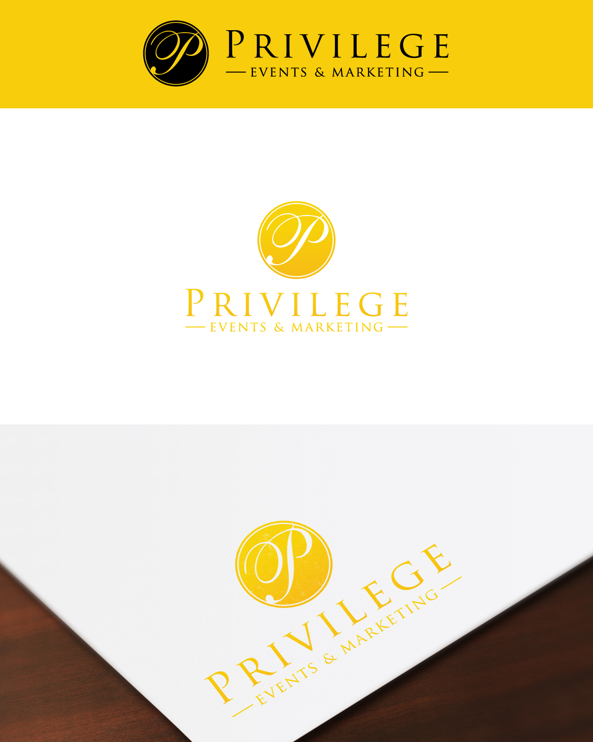 Logo-Design von IMD-HUB für Privilege Events & Marketing | Design #10977375
