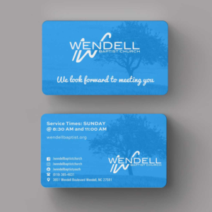 Business Card Design by INDIAN_Ashok for Wendell Baptist Church | Design: #10983136