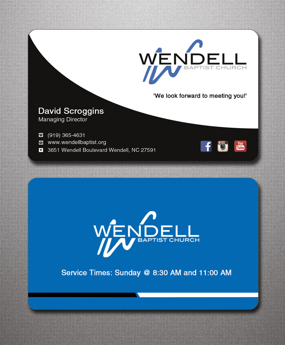 Business Card Design by Lanka Ama for Wendell Baptist Church | Design #10988788