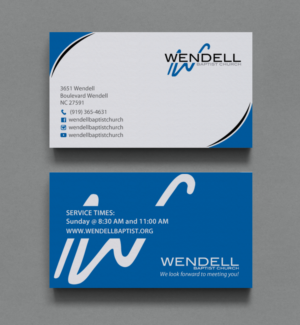 Design de Carte de Visite par chandrayaan.creative pour Wendell Baptist Church | Design : #10996206