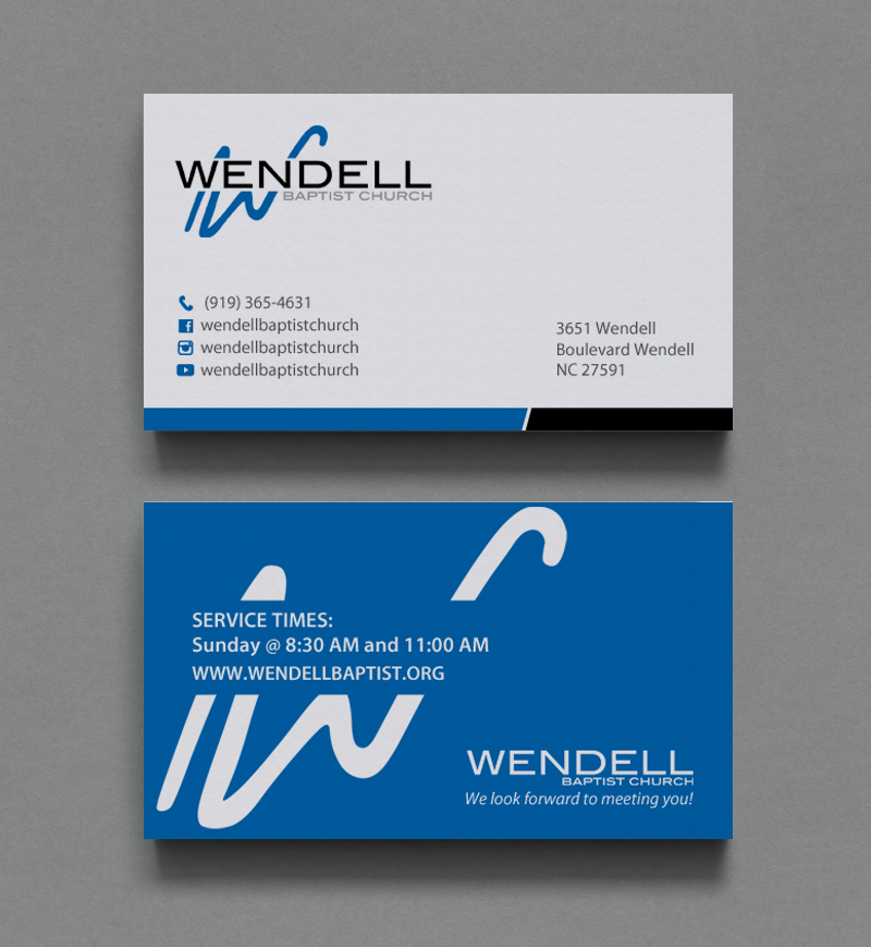 Business Card Design by chandrayaan.creative for Wendell Baptist Church | Design #10996212
