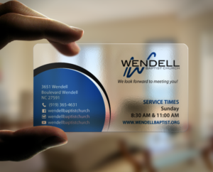 Wendell Baptist Church Invite Card | Business Card Design by chandrayaan.creative