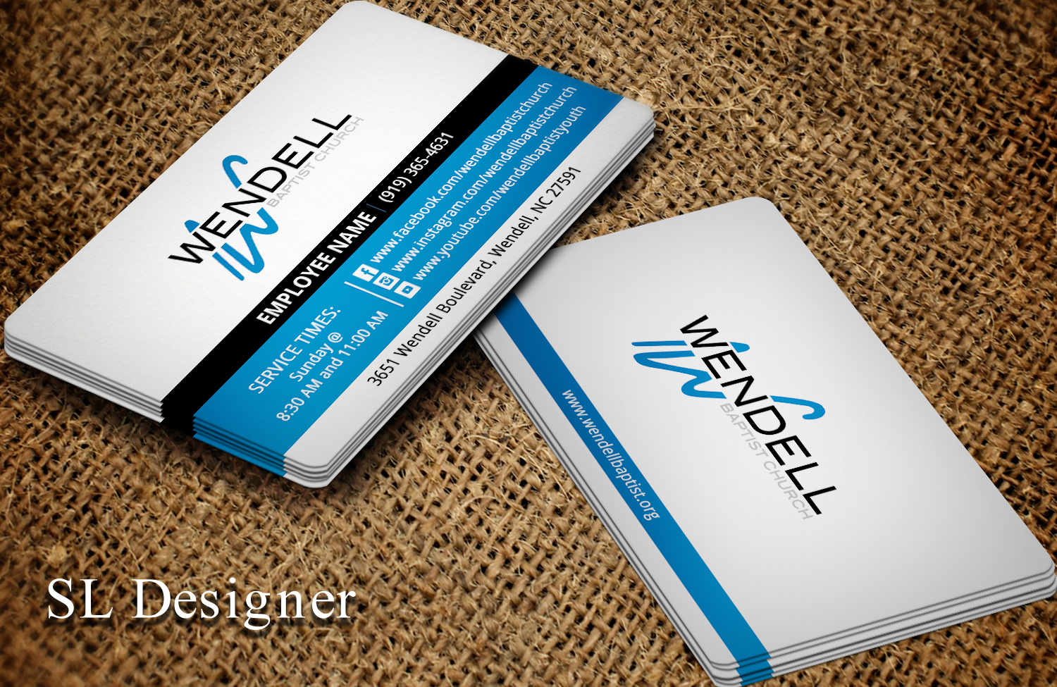 Business Card Design by SL Designer for Wendell Baptist Church | Design #10982979
