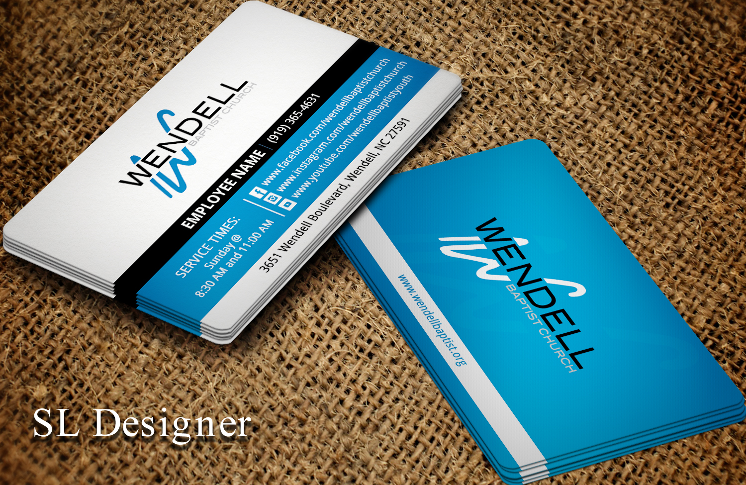 Design de Carte de Visite par SL Designer pour Wendell Baptist Church | Design #10982981