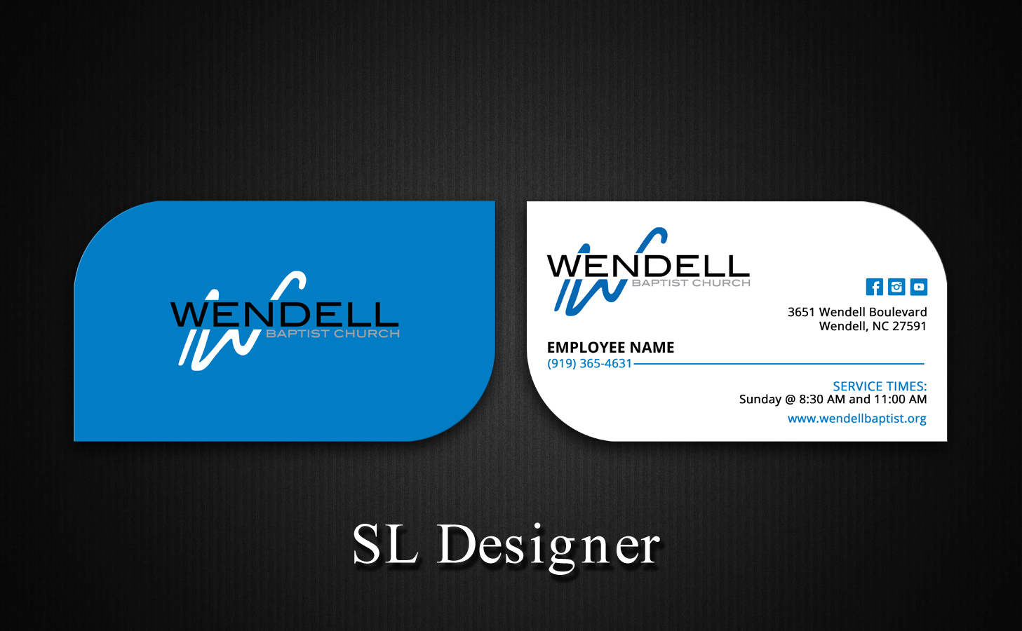 Business Card Design by SL Designer for Wendell Baptist Church | Design #10982986
