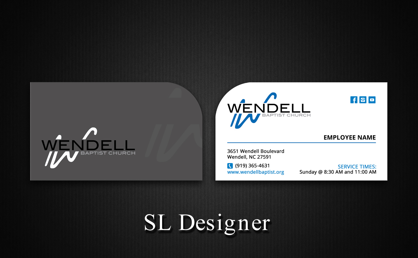 Business Card Design by SL Designer for Wendell Baptist Church | Design #10982987